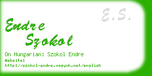 endre szokol business card